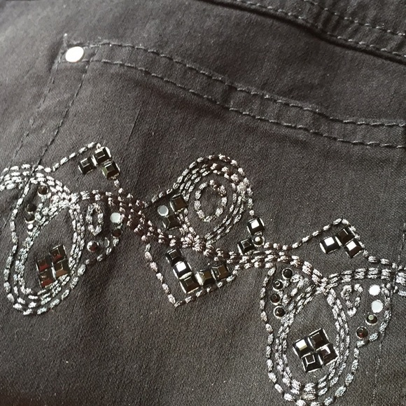 Westbound pull on black pants/faux front pockets - Picture 7 of 8